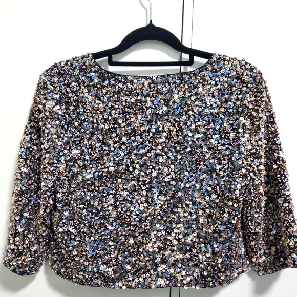 Forever New Sequin Cropped Jacket - Picture 6 of 6